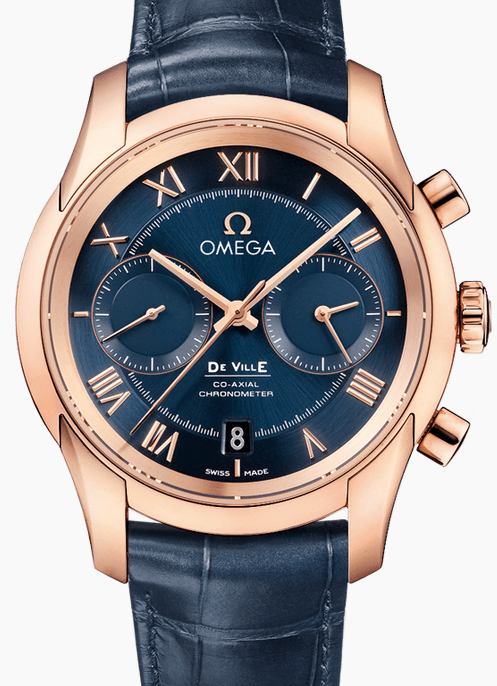 Sporty UK Omega De Ville Co-Axial Replica Watches With Blue Dials
