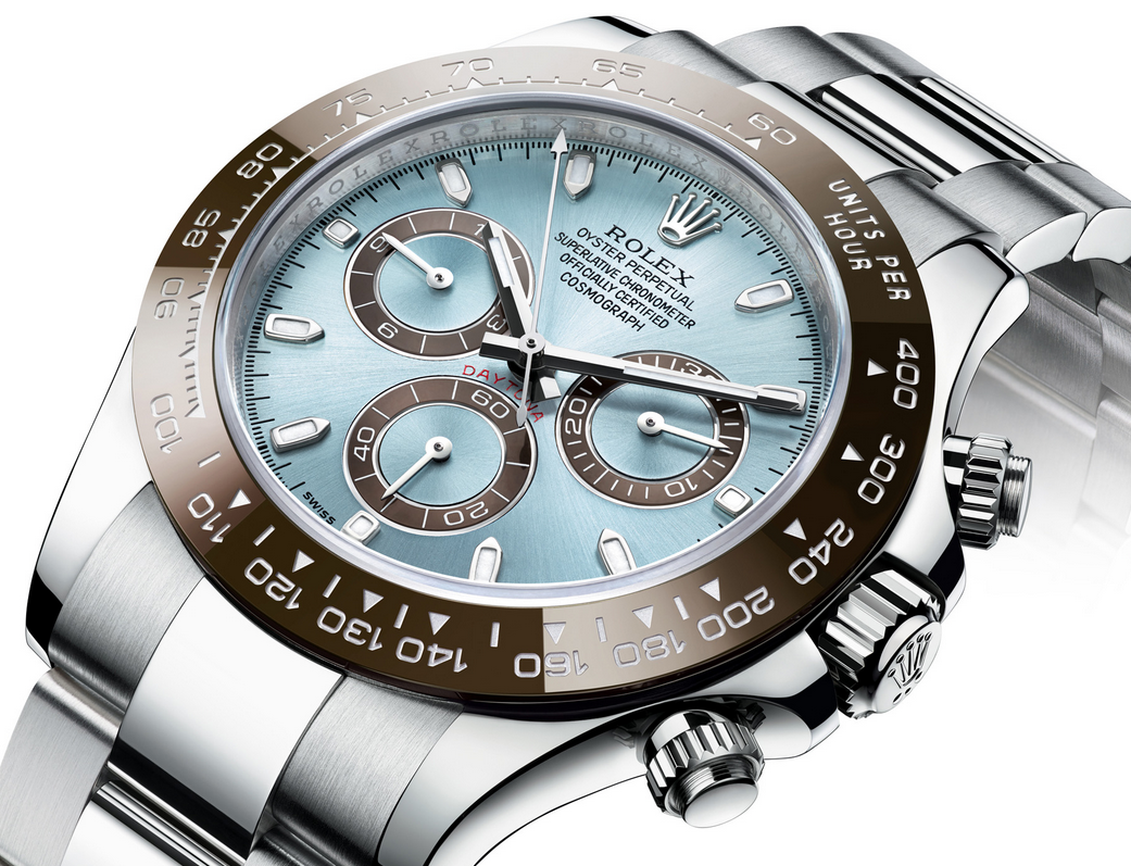 Ruby Lin Bought UK Unique Rolex Daytona 116506 Copy Watches With Ice Blue Dials