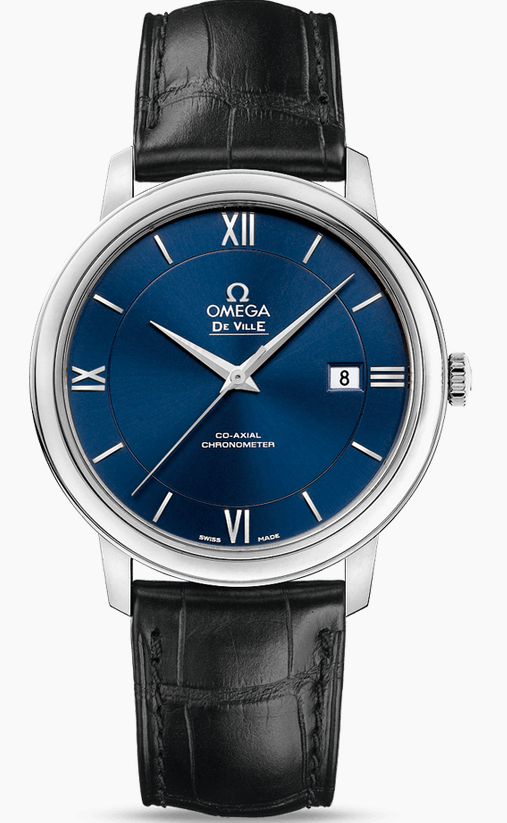 Omega De Ville Prestige Fake Watches With Blue Dials