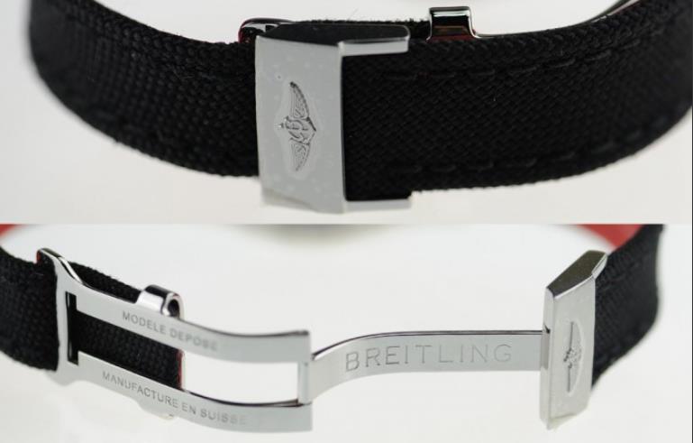 The stainless steel fake watches have black nylon straps.